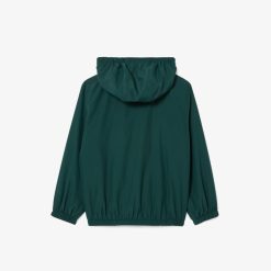 Vetements Fille | LACOSTE Veste Pop-Over En Taffetas Avec Demi-Zip Poitrine