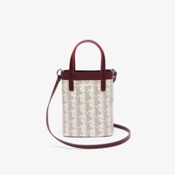 Sacs A Main & Cabas | LACOSTE Mini Sac Cabas Avec Monogramme En Toile Enduite