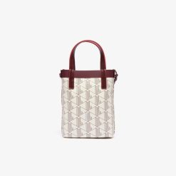 Sacs A Main & Cabas | LACOSTE Mini Sac Cabas Avec Monogramme En Toile Enduite