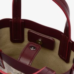 Sacs A Main & Cabas | LACOSTE Mini Sac Cabas Avec Monogramme En Toile Enduite