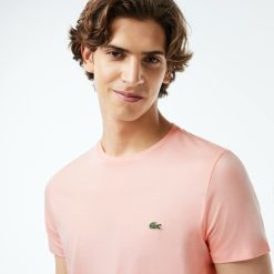 T-Shirts | LACOSTE T-Shirt Col Rond En Jersey De Coton Pima Uni