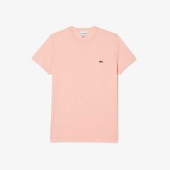 T-Shirts | LACOSTE T-Shirt Col Rond En Jersey De Coton Pima Uni