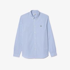 Chemises | LACOSTE Chemise Regular Fit En Coton A Rayures