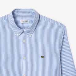 Chemises | LACOSTE Chemise Regular Fit En Coton A Rayures