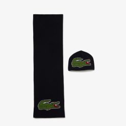 Chapeaux & Casquettes | LACOSTE Coffret Bonnet Et Echarpe Avec Motif Crocodile