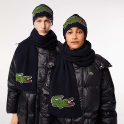 Chapeaux & Casquettes | LACOSTE Coffret Bonnet Et Echarpe Avec Motif Crocodile