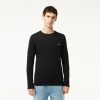 T-Shirts | LACOSTE T-Shirt Col Rond Manches Longues En Jersey De Coton Pima Uni