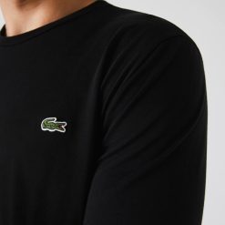 T-Shirts | LACOSTE T-Shirt Col Rond Manches Longues En Jersey De Coton Pima Uni