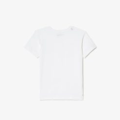 Vetements Garcon | LACOSTE T-Shirt Garcon Lacoste Sport En Coton Melange Respirant Uni