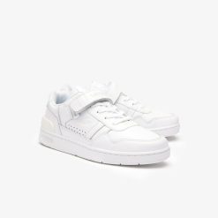 Sneakers | LACOSTE Sneakers T-Clip Velcro Femme En Cuir