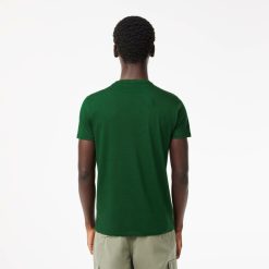 T-Shirts | LACOSTE T-Shirt Col Rond En Jersey De Coton Pima Uni