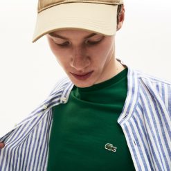 T-Shirts | LACOSTE T-Shirt Col Rond En Jersey De Coton Pima Uni