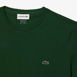 T-Shirts | LACOSTE T-Shirt Col Rond En Jersey De Coton Pima Uni