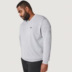 Pullovers | LACOSTE Pull A Col V En Coton Biologique Uni