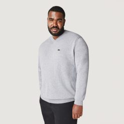 Pullovers | LACOSTE Pull A Col V En Coton Biologique Uni