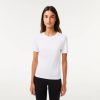 T-Shirts | LACOSTE T-Shirt Slim Fit A Col Rond En Coton Melange