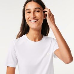 T-Shirts | LACOSTE T-Shirt Slim Fit A Col Rond En Coton Melange