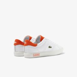 Sneakers | LACOSTE Sneakers Powercourt 2.0 Homme En Cuir Orange