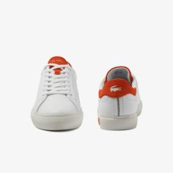 Sneakers | LACOSTE Sneakers Powercourt 2.0 Homme En Cuir Orange