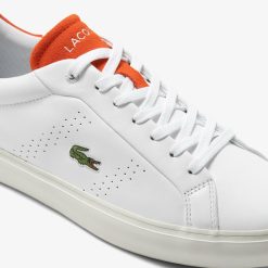 Sneakers | LACOSTE Sneakers Powercourt 2.0 Homme En Cuir Orange