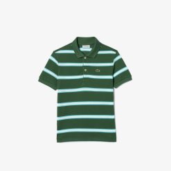 Vetements Garcon | LACOSTE Polo Garcon Lacoste A Rayures En Petit Pique De Coton