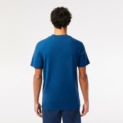 T-Shirts | LACOSTE T-Shirt Effet Delave Avec Imprime Tennis