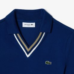 Polos | LACOSTE Polo Slim Fit Col V En Petit Pique Extensible