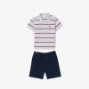 Accessoires | LACOSTE Ensemble Bebe Lacoste A Rayures En Coton Biologique