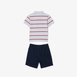 Accessoires | LACOSTE Ensemble Bebe Lacoste A Rayures En Coton Biologique