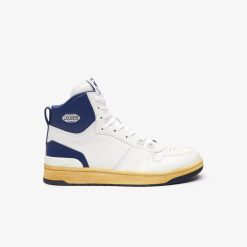 Sneakers | LACOSTE Sneakers L001 Mid Homme En Cuir Detail Colore