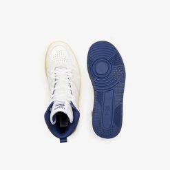 Sneakers | LACOSTE Sneakers L001 Mid Homme En Cuir Detail Colore