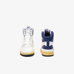 Sneakers | LACOSTE Sneakers L001 Mid Homme En Cuir Detail Colore