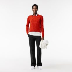 Pullovers | LACOSTE Pull A Torsades Moulinees En Laine Et Coton