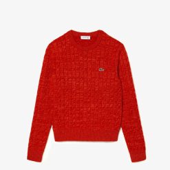 Pullovers | LACOSTE Pull A Torsades Moulinees En Laine Et Coton