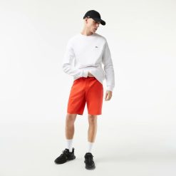 Pantalons & Shorts | LACOSTE Bermuda Slim Fit Uni En Coton Stretch