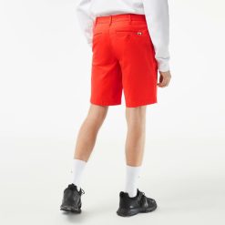 Pantalons & Shorts | LACOSTE Bermuda Slim Fit Uni En Coton Stretch