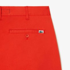 Pantalons & Shorts | LACOSTE Bermuda Slim Fit Uni En Coton Stretch