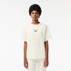 T-Shirts | LACOSTE T-Shirt En Jersey De Coton Imprime Lacoste