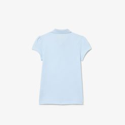 Vetements Fille | LACOSTE Polo Fille Lacoste En Mini Pique Avec Col Festonne