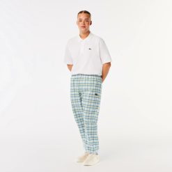 Pantalons & Shorts | LACOSTE Pantalon De Survetement Homme Lacoste A Carreaux