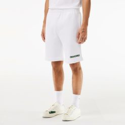 Pantalons & Shorts | LACOSTE Short Jogger En Molleton Avec Message Brode