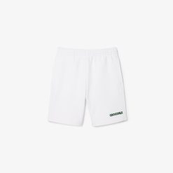 Pantalons & Shorts | LACOSTE Short Jogger En Molleton Avec Message Brode