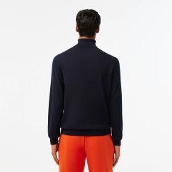 Pullovers | LACOSTE Pull A Col Roule En Laine Merinos Unie