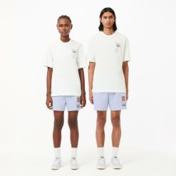 Pantalons & Shorts | LACOSTE Short Jogger En Pique Double-Face Imprime