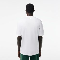 T-Shirts | LACOSTE T-Shirt Loose Fit En Jersey De Coton Avec Imprime