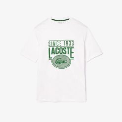 T-Shirts | LACOSTE T-Shirt Loose Fit En Jersey De Coton Avec Imprime