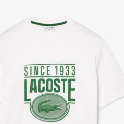 T-Shirts | LACOSTE T-Shirt Loose Fit En Jersey De Coton Avec Imprime