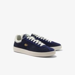 Sneakers | LACOSTE Sneakers Baseshot Homme En Cuir Velours Premium