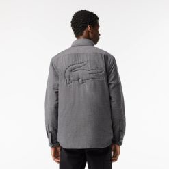 Chemises | LACOSTE Surchemise En Flanelle Matelassee Avec Grand Crocodile