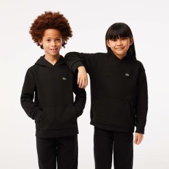 Vetements Fille | LACOSTE Sweatshirt A Capuche Enfant En Molleton De Coton Biologique